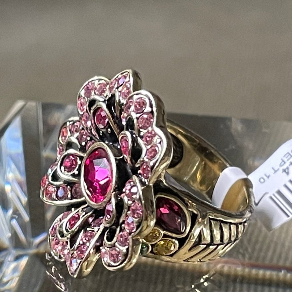 Heidi Daus "GARDEN GLAMOUR" Ring 7 ROSE - Picture 2 of 8